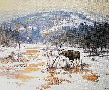 Norrländskt vintermotiv x Carl Brandt