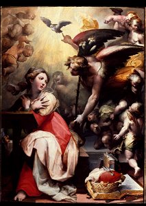 Nosadella (Giovanni Francesco Bezzi) - The Annunciation - y1976-25 - Princeton University Art Museum