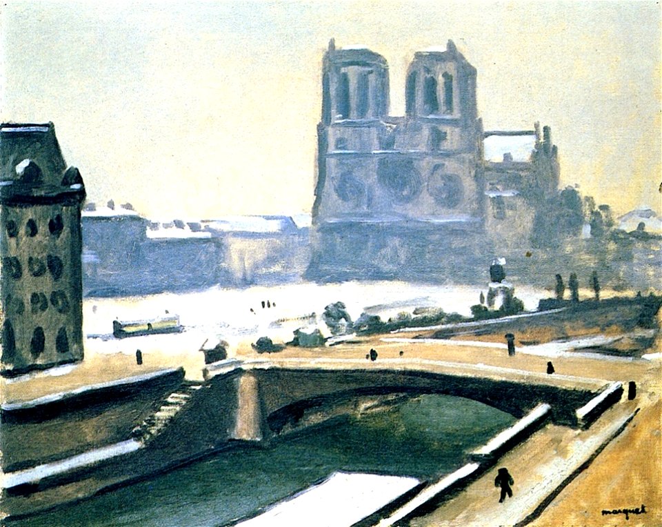 Notre Dame under Snow Albert Marquet (1905)