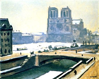 Notre Dame under Snow Albert Marquet (1905)