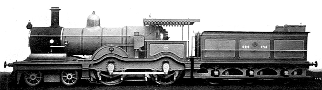 North British locomotive for Egyptian State Railways (Howden, Boys' Book of Locomotives, 1907). Free illustration for personal and commercial use.