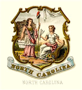 North Carolina state coat of arms (illustrated, 1876)