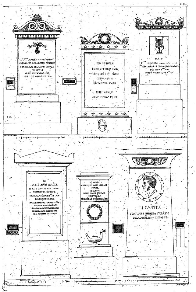 Normand - Monuments funéraires choisis dans les cimetières de Paris - Planche 30