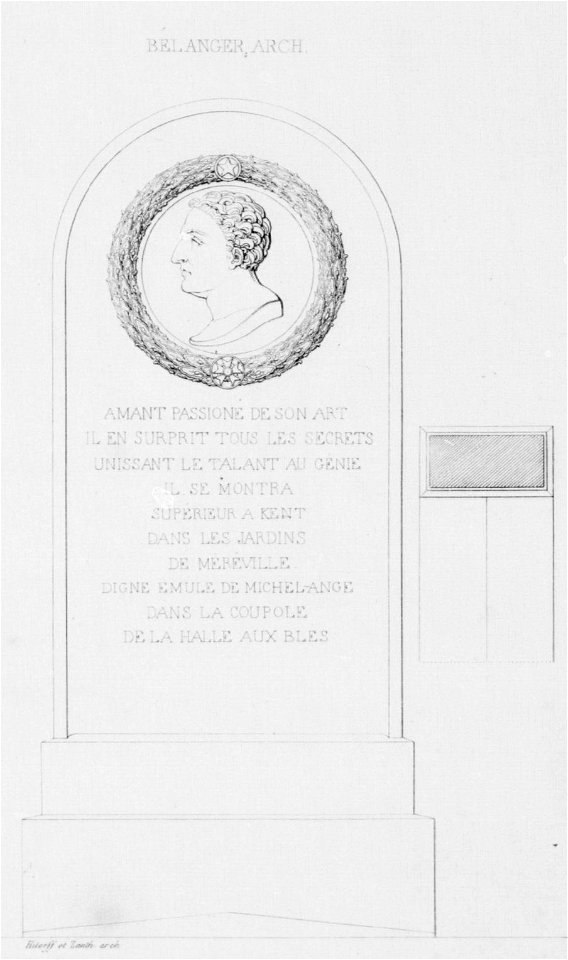 Normand - Monuments funéraires choisis dans les cimetières de Paris - Planche 06 - Bélanger