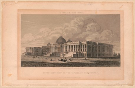 North east view of the capitol at Washington. With the new extension - engraved by J. Steel - the original by T.U. Walter. LCCN2017646654