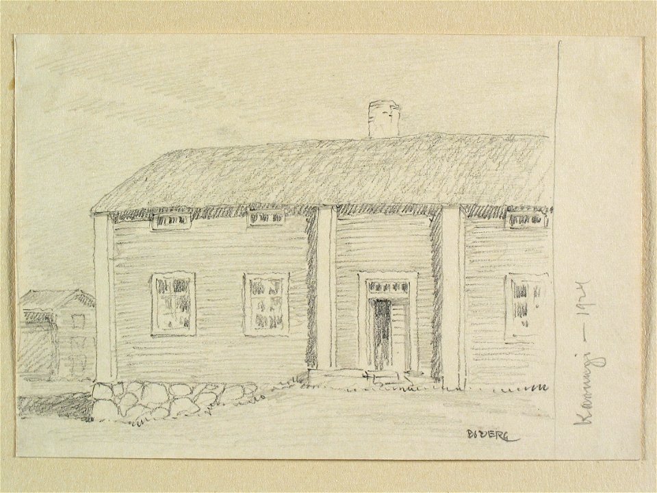 Norrbotten, Karl Gustafs sn., Karungi. Teckning av Ferdinand Boberg - Nordiska museet - NMA.0088299