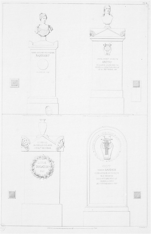 Normand - Monuments funéraires choisis dans les cimetières de Paris - Planche 11
