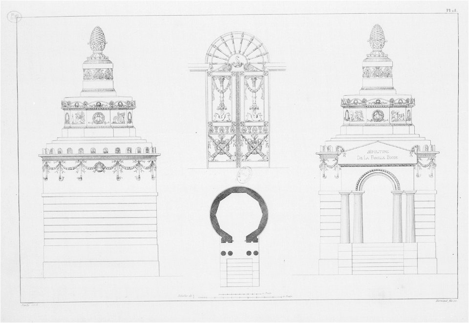 Normand - Monuments funéraires choisis dans les cimetières de Paris - Planche 25