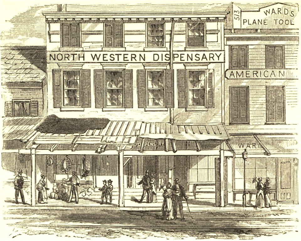 Northwestern Dispensary, New York City, Valentine's Manual (nlm) (cropped)