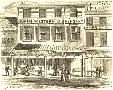 Northwestern Dispensary, New York City, Valentine's Manual (nlm) (cropped)