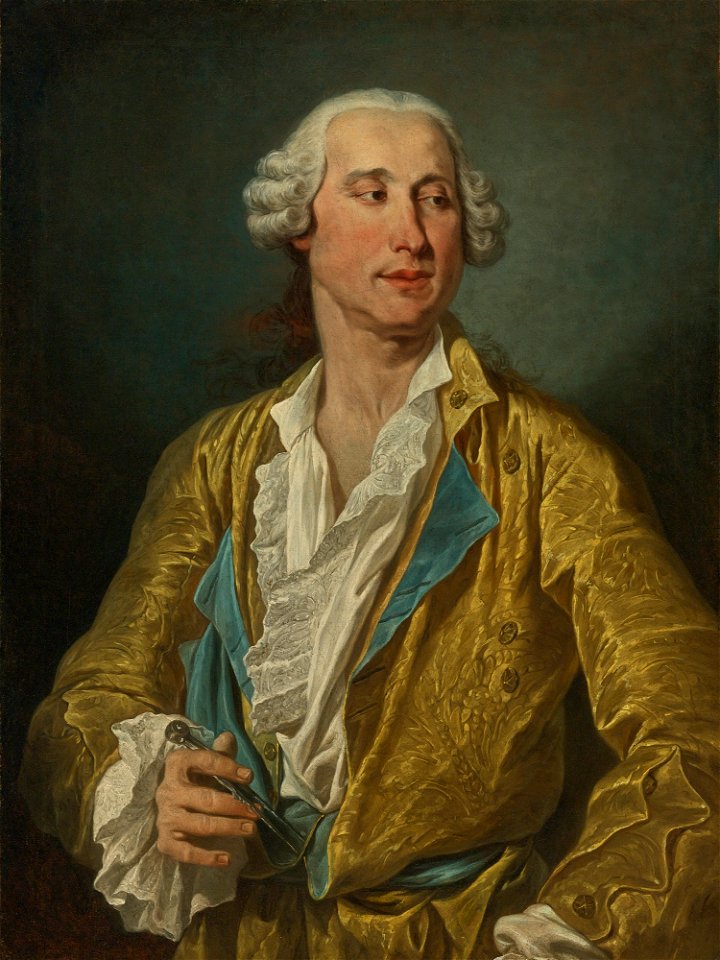 North Italian School 18th Century Portrait of a Man holding a Compass