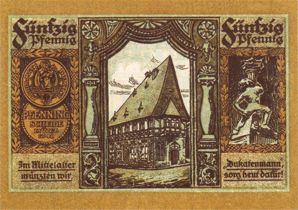 Notgeld Goslar 50 Pf Vorders 1920