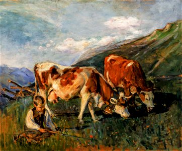Elizabeth Nourse - Dans le haut pâturage en Suisse (1904)