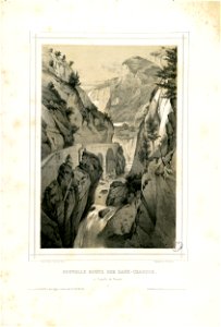Nouvelle route des Eaux-Chaudes, et Chapelle de Hourat - Fonds Ancely - B315556101 A GORSE 11 008