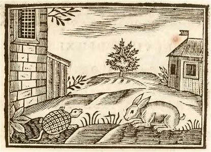 Nouveau syllabaire ingenieux, composé des fables d'Esope, tirées du Labyrinthe de Versailles (page 62 crop)