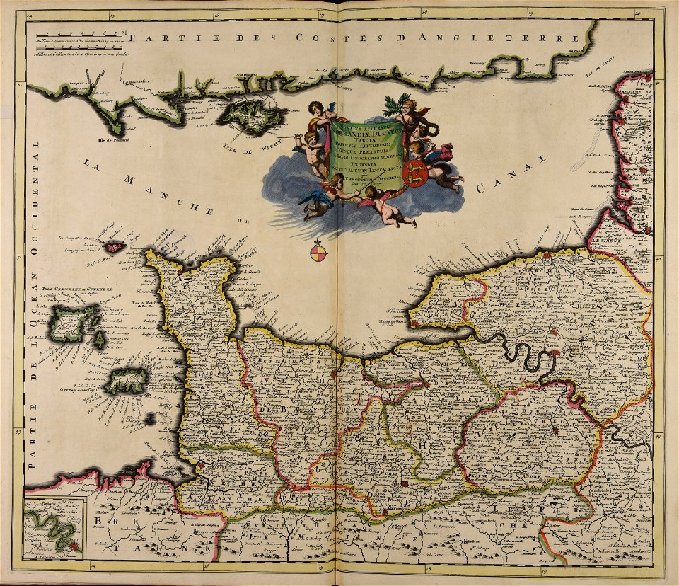 Nova et accurata Normandiae ducatus tabula portubus littoribus viisque praecipuis a... - CBT 5878749