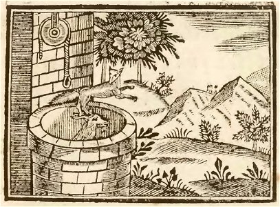 Nouveau syllabaire ingenieux, composé des fables d'Esope, tirées du Labyrinthe de Versailles (page 52 crop)