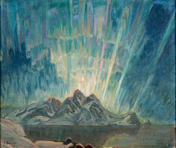 Northern Lights. Study from North Norway (Anna Boberg) - Nationalmuseum - 21327