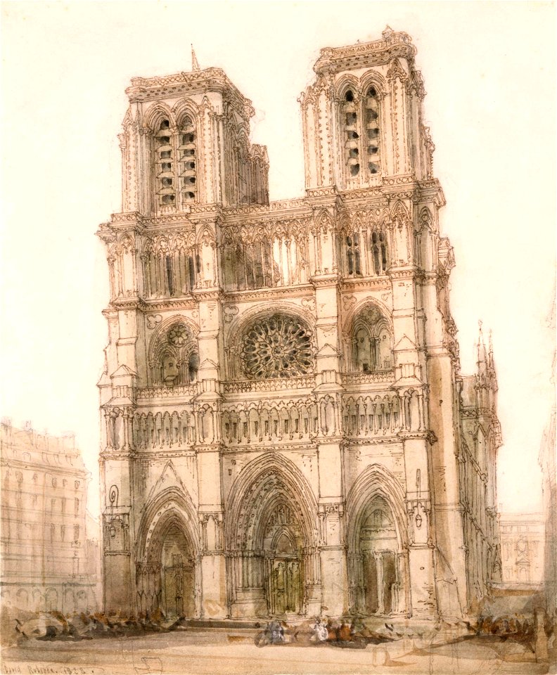 Notre Dame, Paris by David Roberts, RA