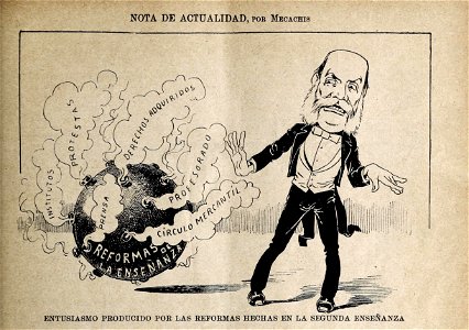 Nota de actualidad, por Mecachis Entusiasmo creado por las reformas hecha en la segunda enseñanza
