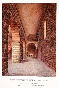 Notre-Dame sous Terre, église abbatiale du Mont Saint-Michel en 996