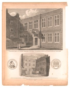 North view of Queen Elizabeth Free Grammar School, St. Saviour's, Southwark LCCN2004670291