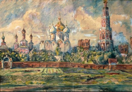 Novodevichy Convent by Aristarkh Lentulov (1926-27)