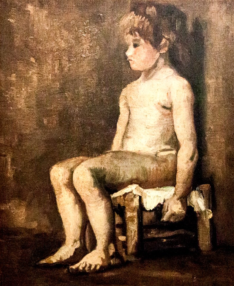 Nude Study of a Little Girl, Seated