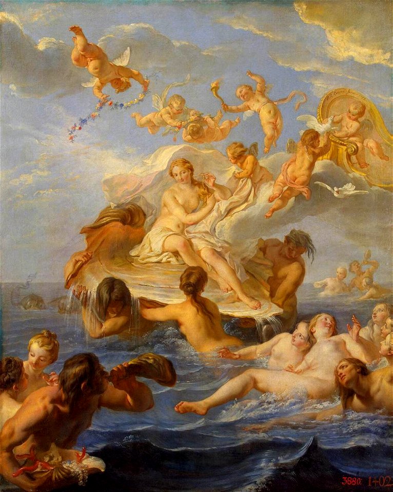 Noël-Nicolas Coypel - Birth of Venus - WGA05593