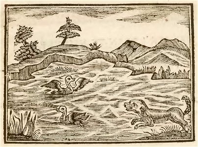 Nouveau syllabaire ingenieux, composé des fables d'Esope, tirées du Labyrinthe de Versailles (page 96 crop)