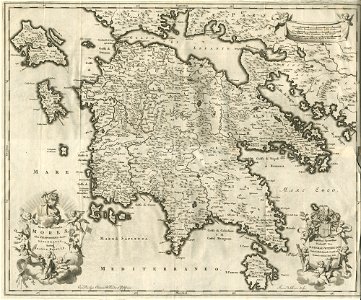 Nova et accurata Moreae olim Peloponnesus dictae delineatio - Dapper Olfert - 1688