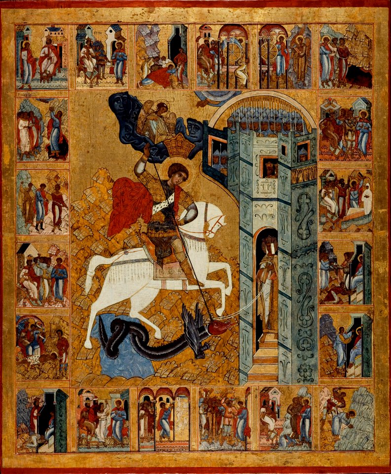 Novgorod (École de la Russie du Nord) - Saint Georges et scènes de sa vie - PPP4907 - Musée des Beaux-Arts de la ville de Paris