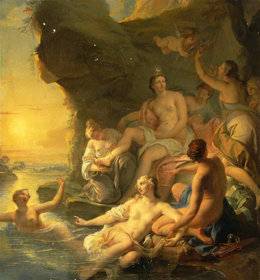 Noël-Nicolas Coypel - The Bath of Diana - WGA05594