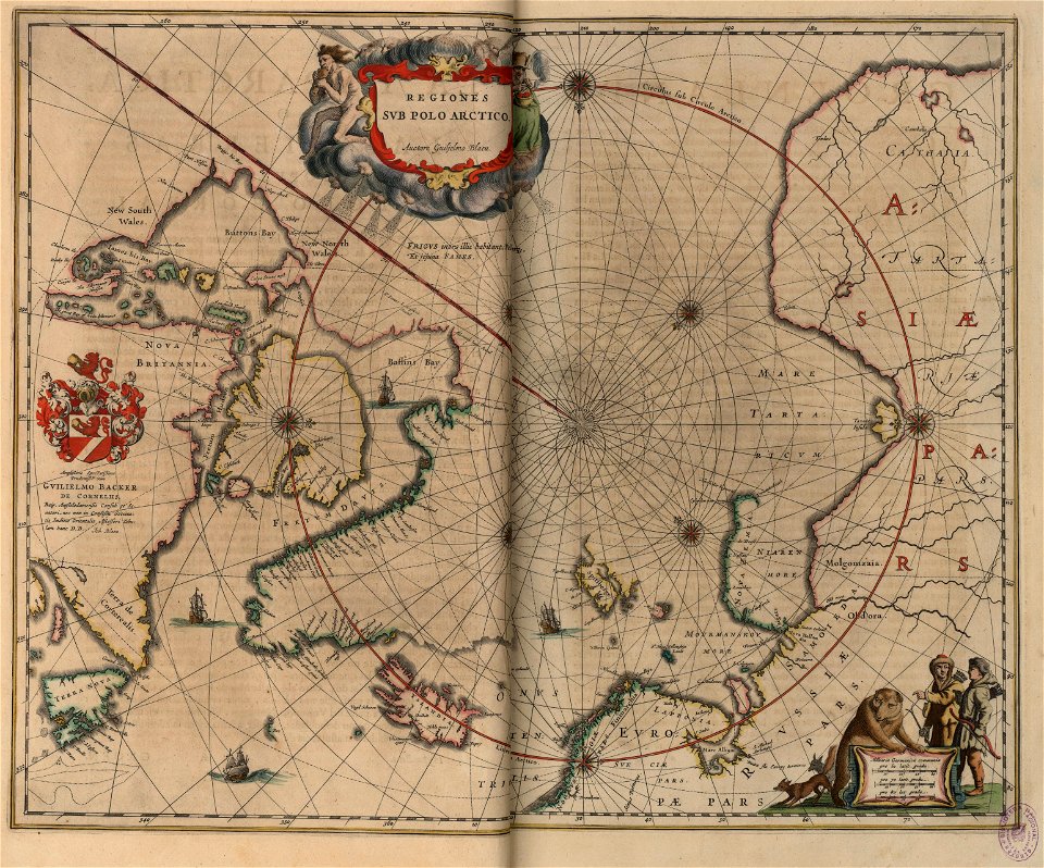 Nuevo Atlas o Teatro Mundo - Regiones Sub Polo Arctico
