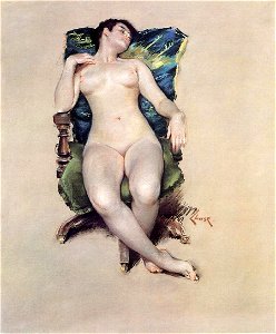 Nude-resting