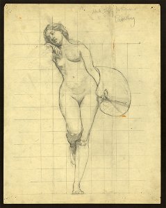 Nude study for figure of Painting LCCN2004662291