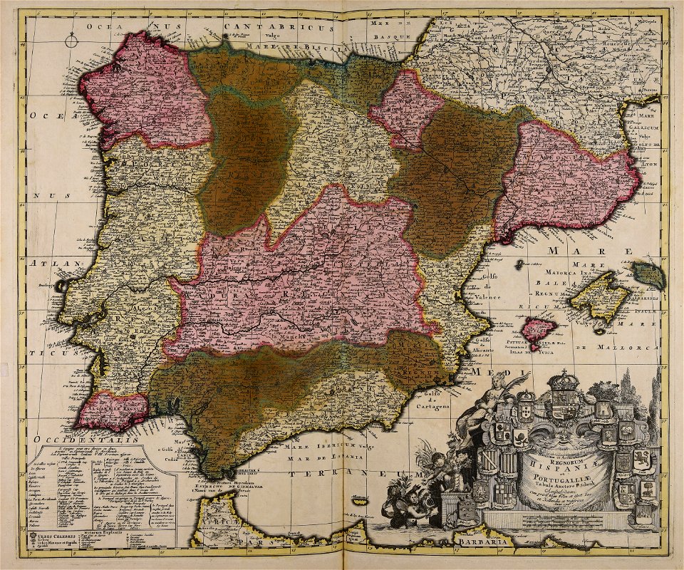 Novissima et accuratissima regnorum Hispaniae et Portugalliae tabula - CBT 5880267