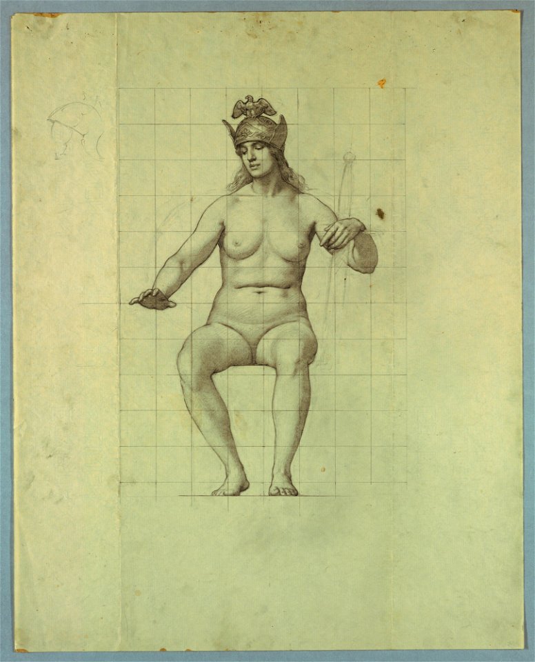 Nude Study of Columbia for The Marriage of the Atlantic and Pacific
