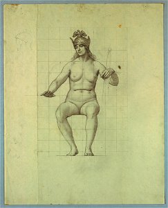 Nude Study of Columbia for The Marriage of the Atlantic and Pacific