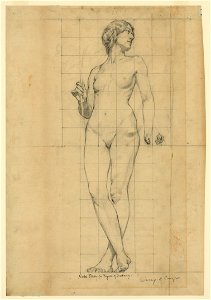 Nude study for figure of Botany Library of Congress LCCN2004662286