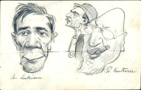 NSPetrescuGaina - Caricaturile lui Stefan Luchian, Nicolae Petrescu-Gaina si a lui Grigore Ventura