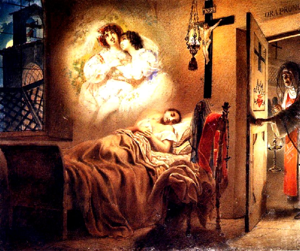Nun's dream by Karl Briullov