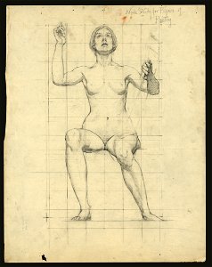 Nude study for figure of Poetry LCCN2004662295