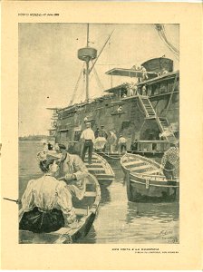 Nuevo Mundo, visita a la Numancia, July 27th 1898, by Mariano Pedrero
