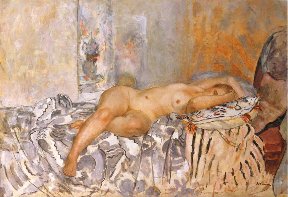 Nude on Spanish Blanket by Henri Lebasque