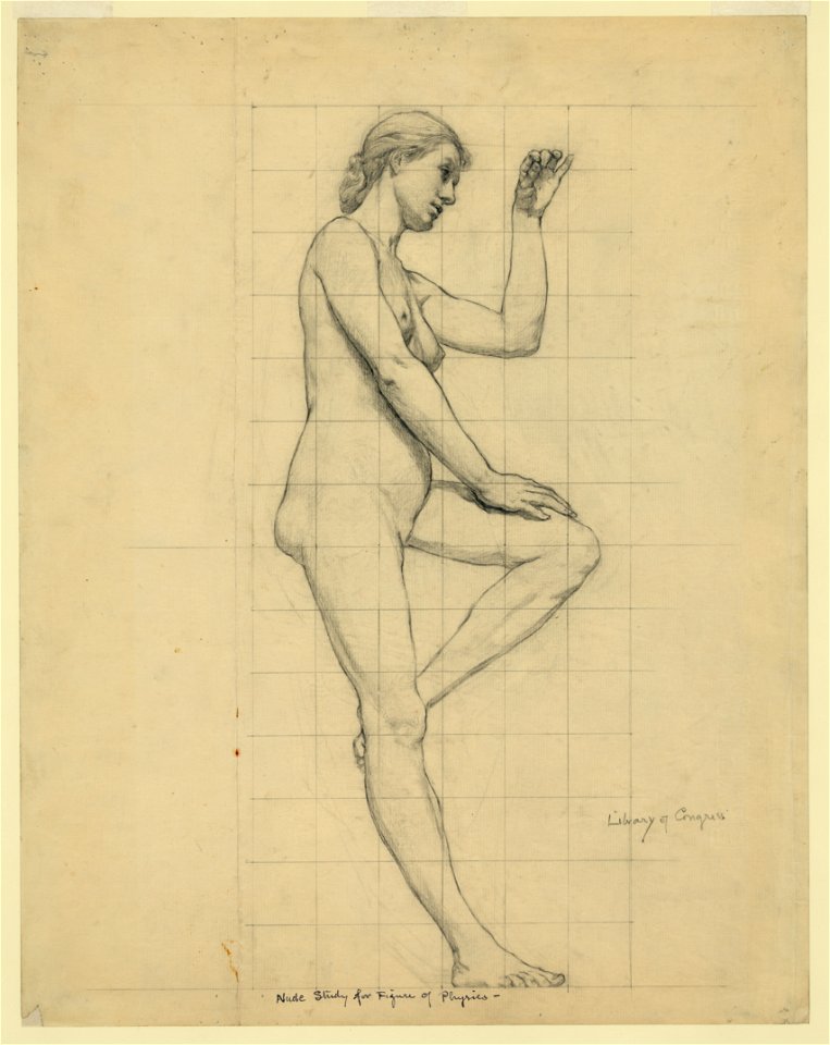 Nude study for figure of Physics LCCN2004662294