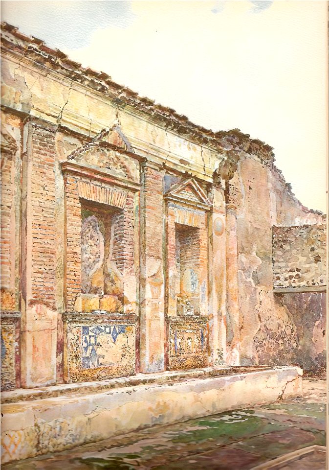 Nymphaeum at the House of the Bull in Pompeii by Luigi Bazzani