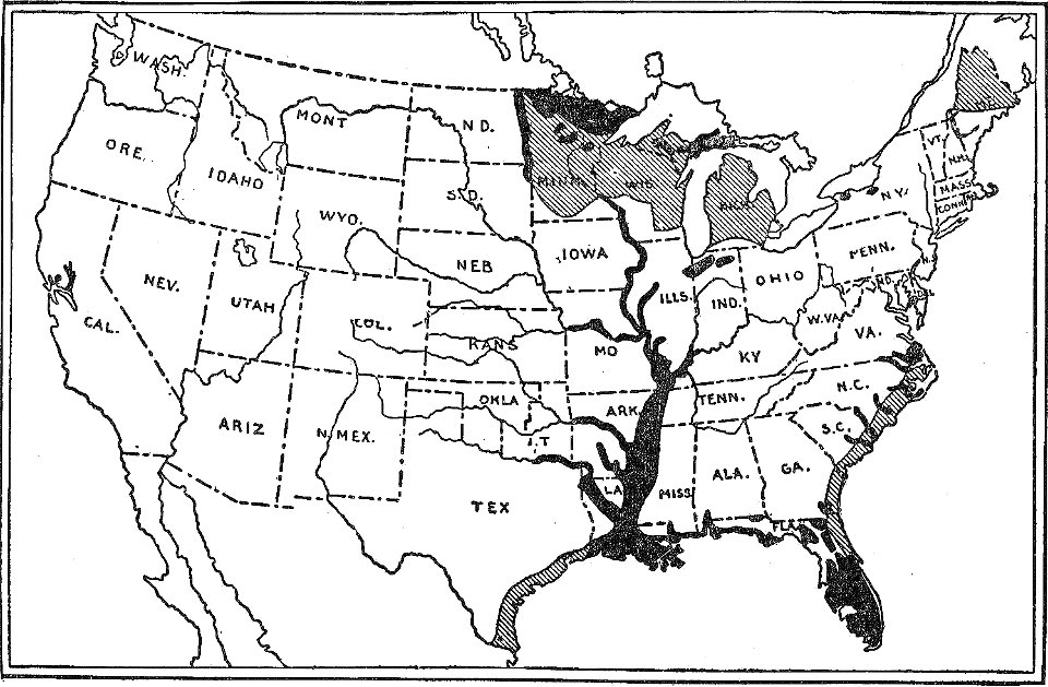 NSRW Swamp Areas in United States