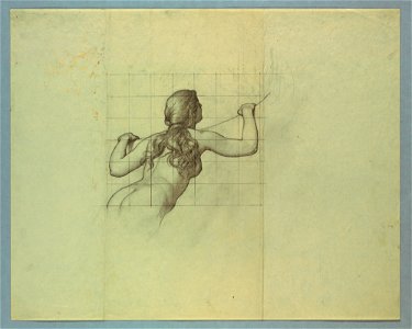 Nude Study for Water Nymph in Left Panel of The Marriage of the Atlantic and Pacific