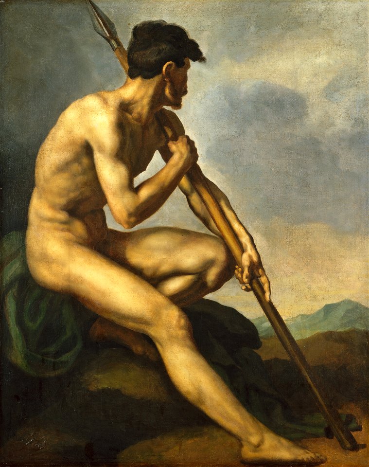 Nude Warrior with a Spear SC-001176